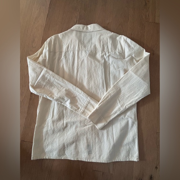 I love Ugly Men's Cream linen button down top. - Picture 5 of 6